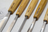 5 NEAR NEW PFEIL SWISS MADE CARVING CHISELS- PERFECT