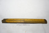 RARE WIDE CHAPIN STEPHENS FULL BOUND M & E CALIPER RULE - 2 FT 4 FOLD