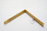 NOS RABONE NO. 11167 BRASS & BOXWOOD FOLDING RULE - 2FT 4 FOLD