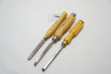 DEAD MINT SET OF 3 ASSORTED ROBERT SORBY CHISELS