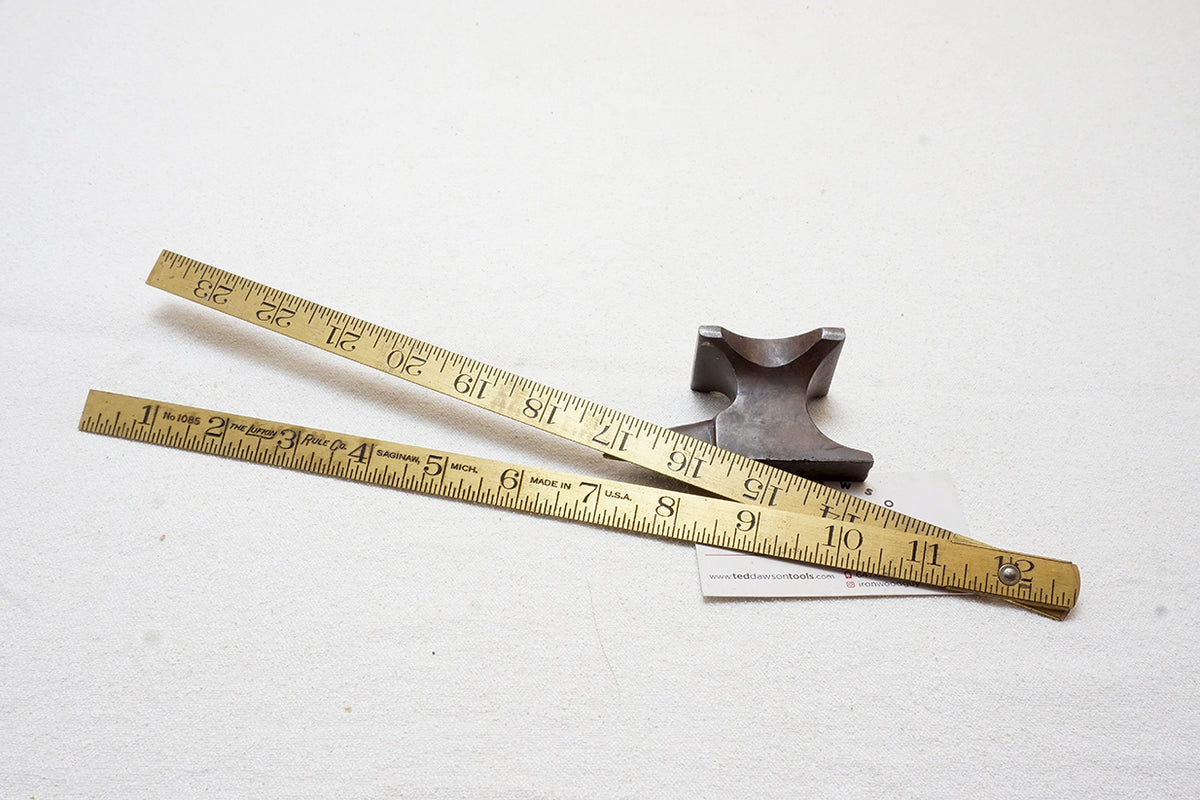 MINT UNUSED LUFKIN NO. 1085 BRASS RULER – Ted Dawson Antique Tools