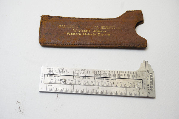 CANADIAN GENERAL ELECTRIC ADVERTISING WIRE CALIPER GAUGE - 1953