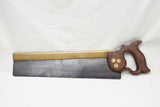 'J. HOUSE HAMMERSMITH' SPLIT NUT BRASS BACK SAW - 14"