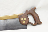 'J. HOUSE HAMMERSMITH' SPLIT NUT BRASS BACK SAW - 14"