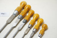 DEAD MINT SET OF 6 MARPLES CABINETMAKERS' BOXWOOD SCREWDRIVERS