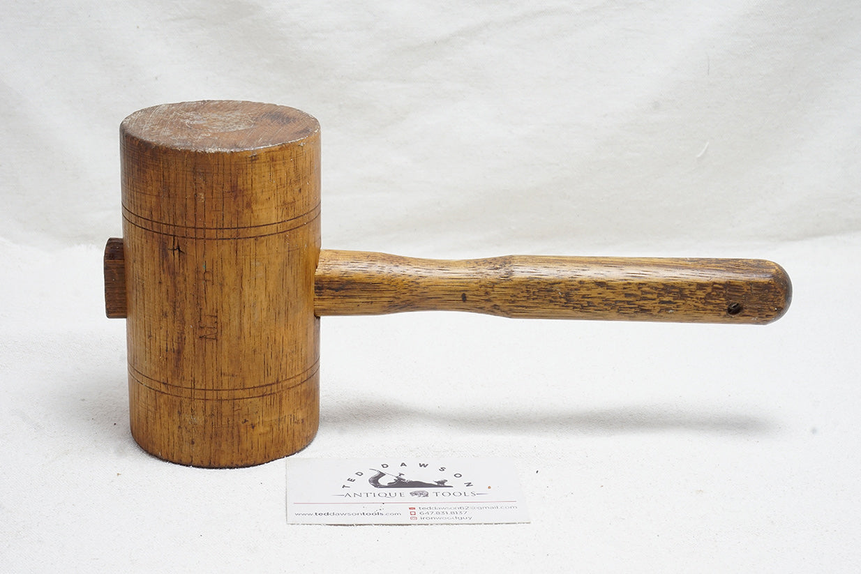 VINTAGE ALL OAK CABINETMAKERS MALLET – Ted Dawson Antique Tools