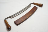 FINE 12" PEXTO DRAW KNIFE WITH WOOD & COPPER SHEATH