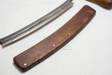 FINE 12" PEXTO DRAW KNIFE WITH WOOD & COPPER SHEATH