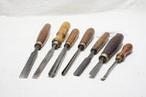 SET OF 7 GOOD CARVING CHISELS
