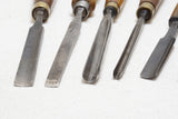 SET OF 7 GOOD CARVING CHISELS
