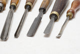 SET OF 7 GOOD CARVING CHISELS