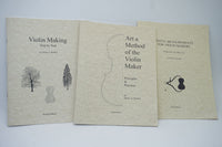 SET OF 3 PAPERBACK HENRY A. STROBEL VIOLIN MAKING BOOKS