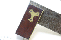 FINE 3 1/8"  WM. KENT ROSEWOOD & BRASS TRY SQUARE