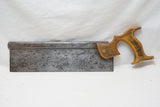 FINE DEAD STRAIGHT JOHNSON SPLIT NUT TENON BACK SAW