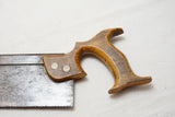 FINE DEAD STRAIGHT JOHNSON SPLIT NUT TENON BACK SAW