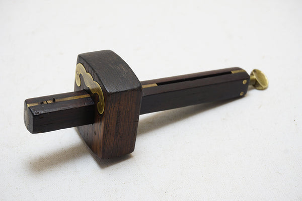 ROSEWOOD & BRASS MORTISE GAUGE - STANLEY 77