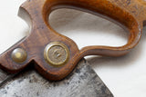 EARLY HARVEY W. PEACE 10" DOVETAIL BACK SAW - GREAT MEDALLION - 16 TPI
