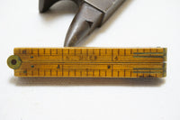 FINE UNMARKED STANLEY NO. 69 BOXWOOD & BRASS FOLD RULE - 2FT 4 FOLD