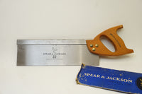 NOS SPEAR & JACKSON BACK SAW + ORIGINAL PAPER SLEEVE - 12"