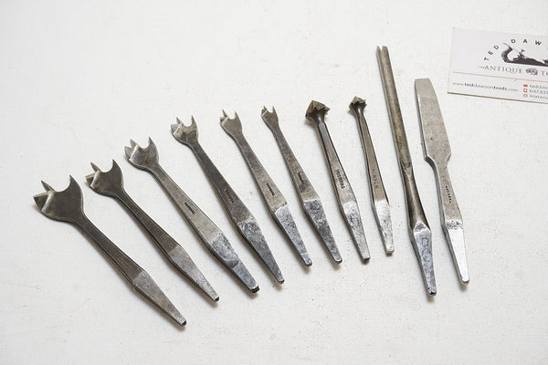 FINE SET OF 10 ASSORTED THOMSON GLASGOW BRACE BITS