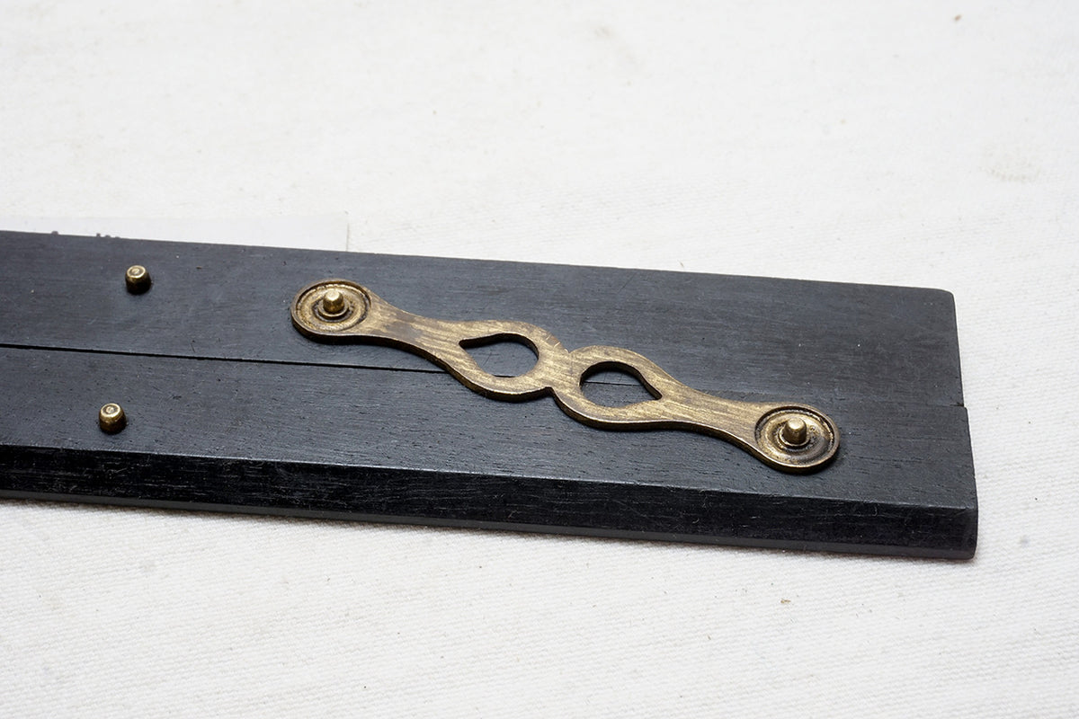 GORGEOUS EBONY & BRASS PARALLEL RULE WITH OPEN LATTICE HINGES – Ted ...