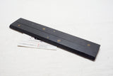 GORGEOUS EBONY & BRASS PARALLEL RULE WITH OPEN LATTICE HINGES