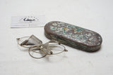 FABULOUS EARLY WILLSON AVIATOR, MOTORCYCLE GLASSES IN ORIGINAL TIN CASE!