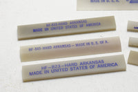 COMPLETE NOS SET OF 7 NORTON HARD TRANSLUCENT ARKANSAS ABRASIVE FILES - △, □ , ○ & MORE!