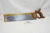 REMARKABLE 1830s BRITTAIN HOOLE & CO LONG BRASS BACK SAW