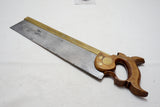 REMARKABLE 1830s BRITTAIN HOOLE & CO LONG BRASS BACK SAW
