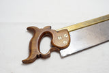 REMARKABLE 1830s BRITTAIN HOOLE & CO LONG BRASS BACK SAW