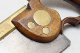 REMARKABLE 1830s BRITTAIN HOOLE & CO LONG BRASS BACK SAW