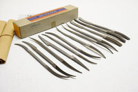 NOS SET OF 12 NICHOLSON SWISS PATTERN SILVERSMITH'S RIFFLERS IOB