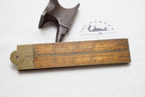 STANLEY NO. 72 1/2 BOXWOOD AND BRASS RULE