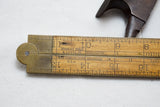 STANLEY NO. 72 1/2 BOXWOOD AND BRASS RULE