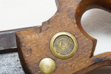 FINE EARLY SIMONDS BACK SAW WITH RARE MOON LOGO MEDALLION