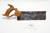 FINE EARLY SIMONDS BACK SAW WITH RARE MOON LOGO MEDALLION