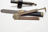 3 TOOL LOT - ROSEWOOD MORTISE GAUGE & BEVEL, & 36 1/2 CALIPER RULE
