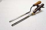 PAIR OF R. SORBY IN CANNEL BENT GOUGES - 3/8" & 7/16"