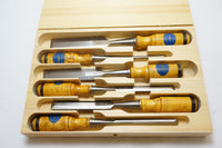 MINT SET OF 6 BERG ESKILSTUNA SOCKET CHISELS IN BOX - 1/4" ~ 1 1/4"