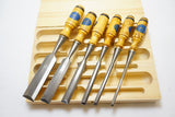 MINT SET OF 6 BERG ESKILSTUNA SOCKET CHISELS IN BOX - 1/4" ~ 1 1/4"