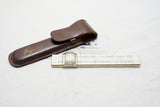SUPERB MINI SKF PROMOTIONAL POCKET SLIDE RULE IN ORIG LEATHER SKF CASE