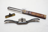 FINE LOT OF 3 STANLEY TOOLS - SPOKESHAVE, BEVEL & LEVEL