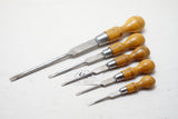 SET OF 5 MARPLES CABINETMAKERS' BOXWOOD HANDLED SCREWDRIVERS