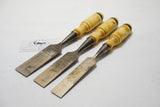 FINE SET OF 3 LARGER BERG ESKILSTUNA SOCKET CHISELS - 1" ~ 1 1/2"