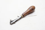 EARLY WM DODD & CO NEWARK BRASS & ROSEWOOD LEATHER SLITTER CUTTER