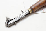 EARLY WM DODD & CO NEWARK BRASS & ROSEWOOD LEATHER SLITTER CUTTER