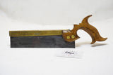 LOVELY J. E. BUCK LANDPORT BRASS BACK DOVETAIL SAW - 17 TPI, 9"