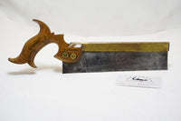 LOVELY J. E. BUCK LANDPORT BRASS BACK DOVETAIL SAW - 17 TPI, 9"