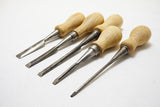 SET OF 4 (PLUS ONE) KEEN KUTTER SOCKET CHISELS - 1/8" ~ 5/8"